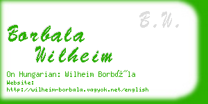 borbala wilheim business card